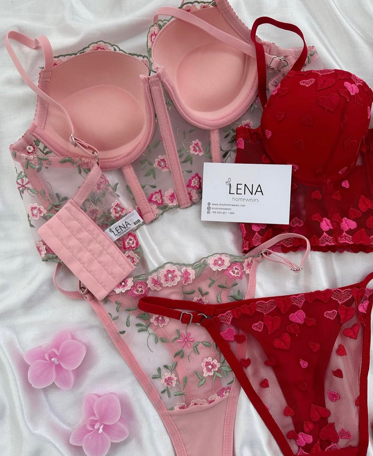 Red Lovely Night Suit & Bra Penty Set Combo for Women's